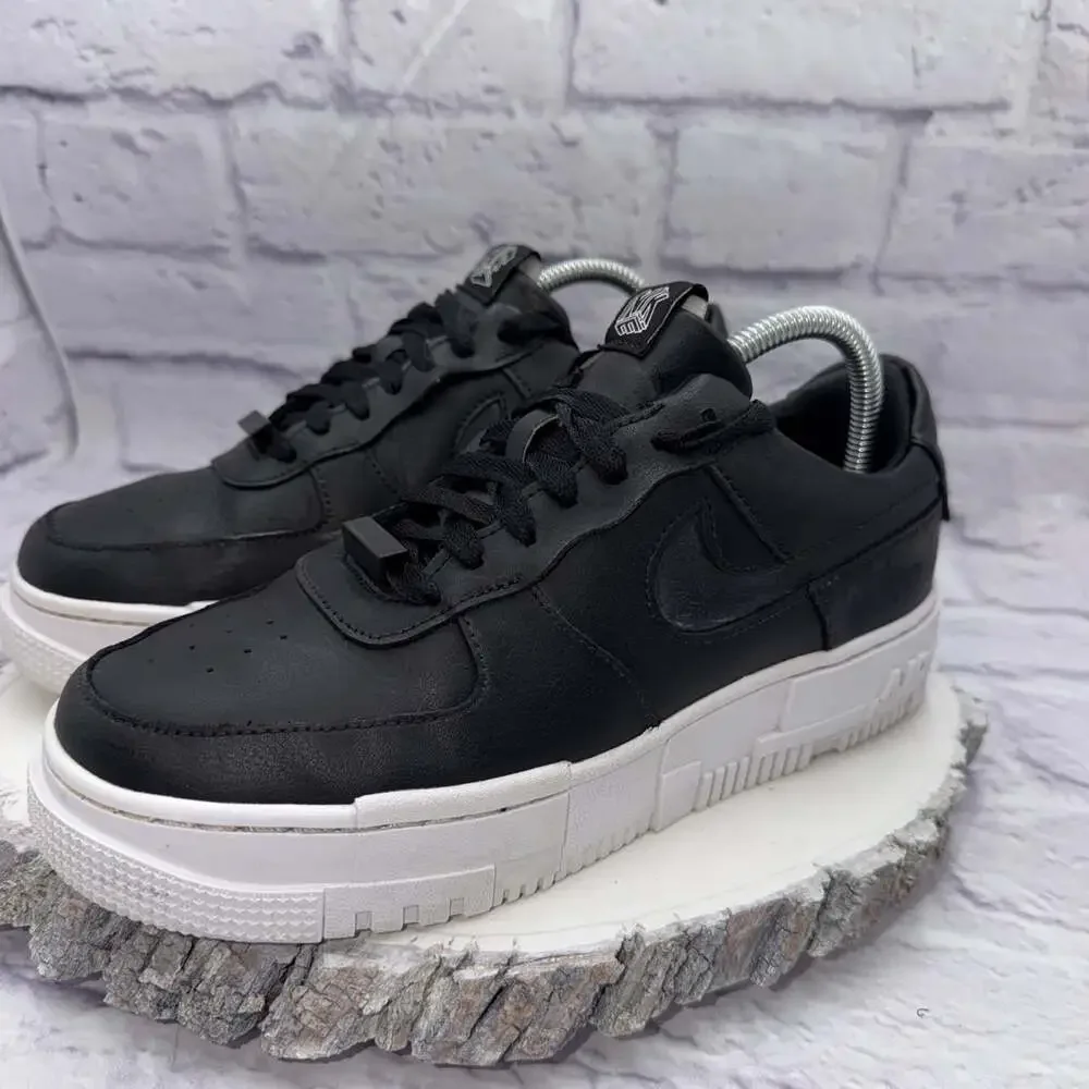 Nike Air Force 1 Pixel Shoes Womens Size 8.5 Black Low Top Sneakers CK6649-001